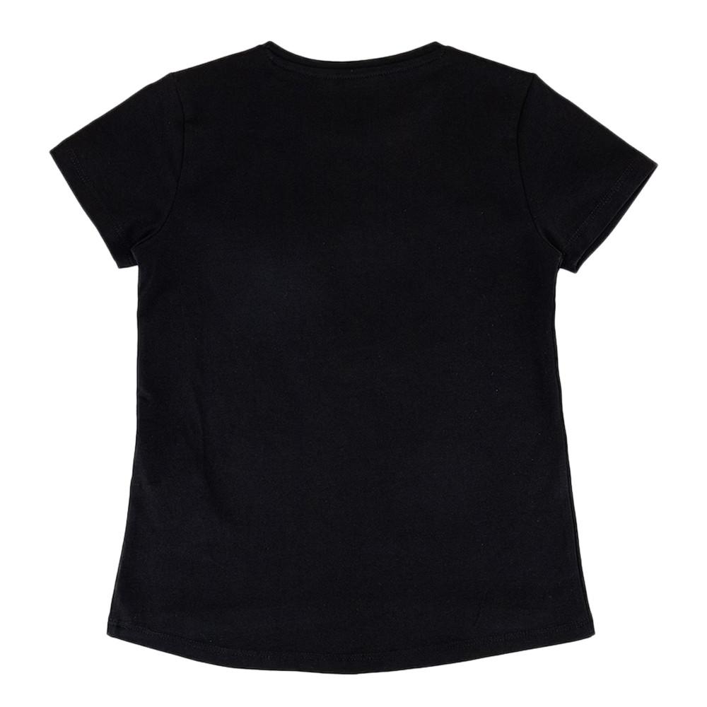 T-shirt Noir Fille Guess High Low vue 2