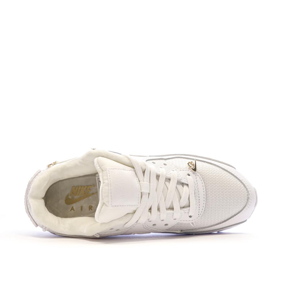 Baskets Blanches Femme Nike Air Max 90 Premium vue 4