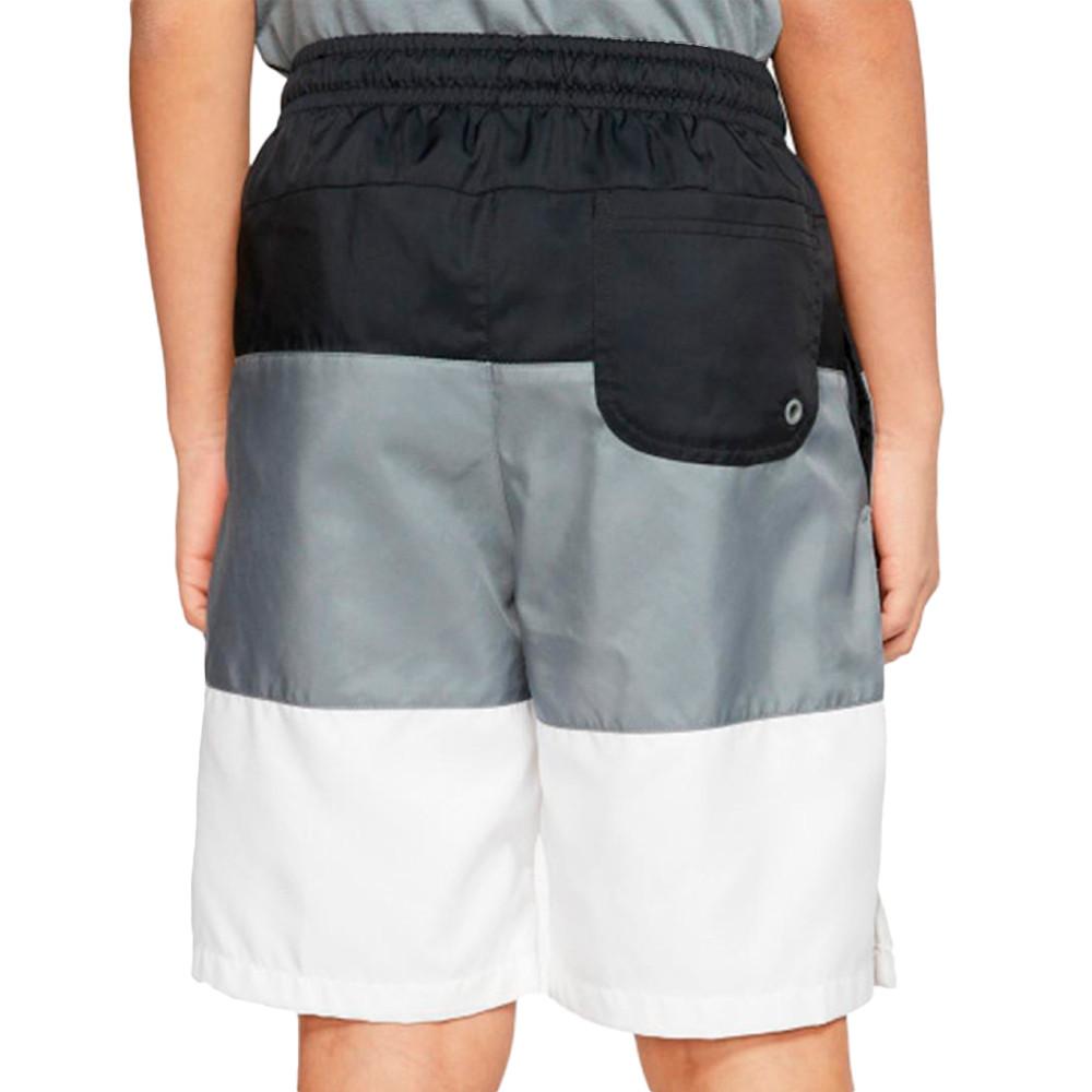 Short de bain Noir/Gris/Blanc Junior Nike Woven Block vue 2