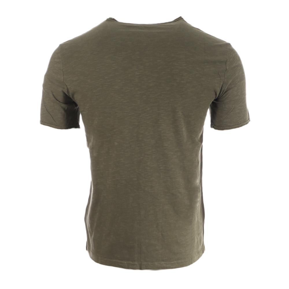 T-shirt Kaki Homme Guess Dustin vue 2