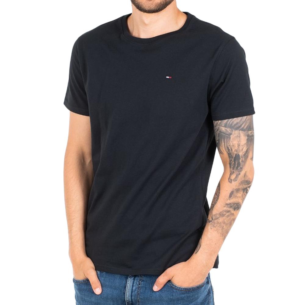 T-Shirt Noir Homme Tommy Hilfiger Slim Jerse pas cher