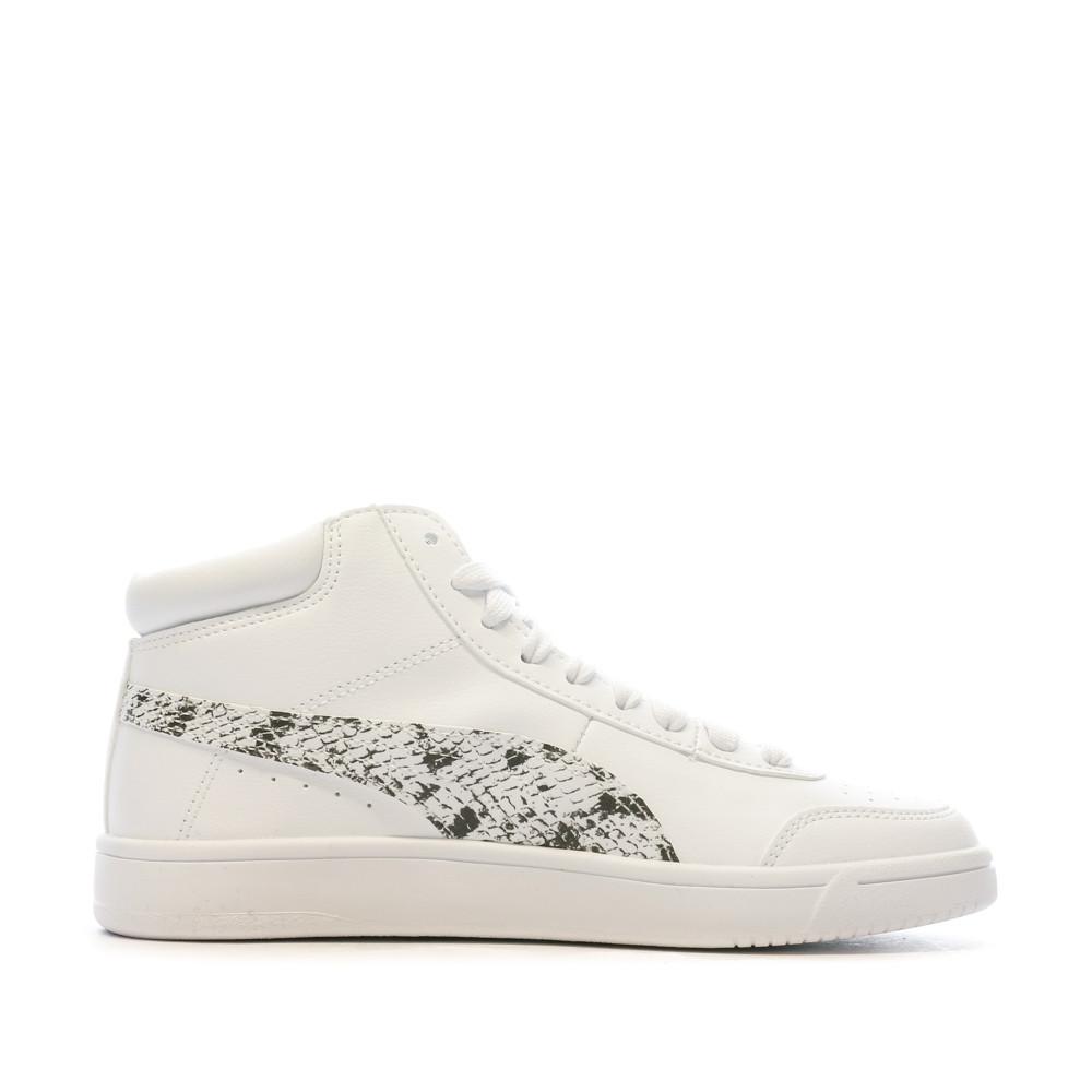 Baskets Blanches Femme Puma Court Legend Reptile vue 2