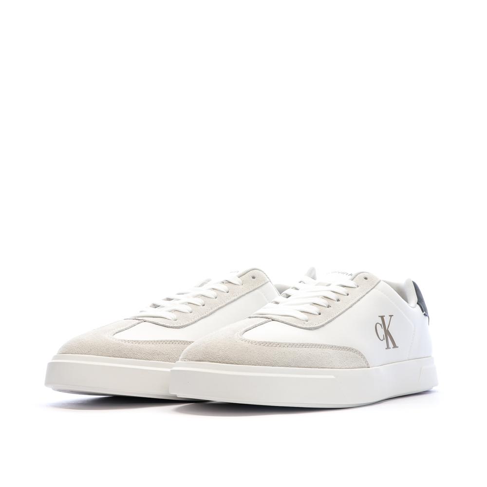 Calvin Klein Jeans Men’s White/Beige Low-Top Trainers Photo of the Espace des Marques %store% store - view of %key%