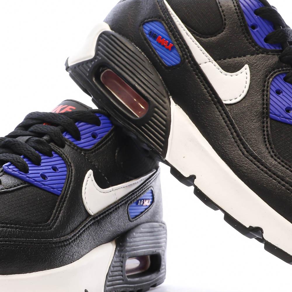 Baskets Noires/Bleu Garçon Nike Air Max 90 vue 7