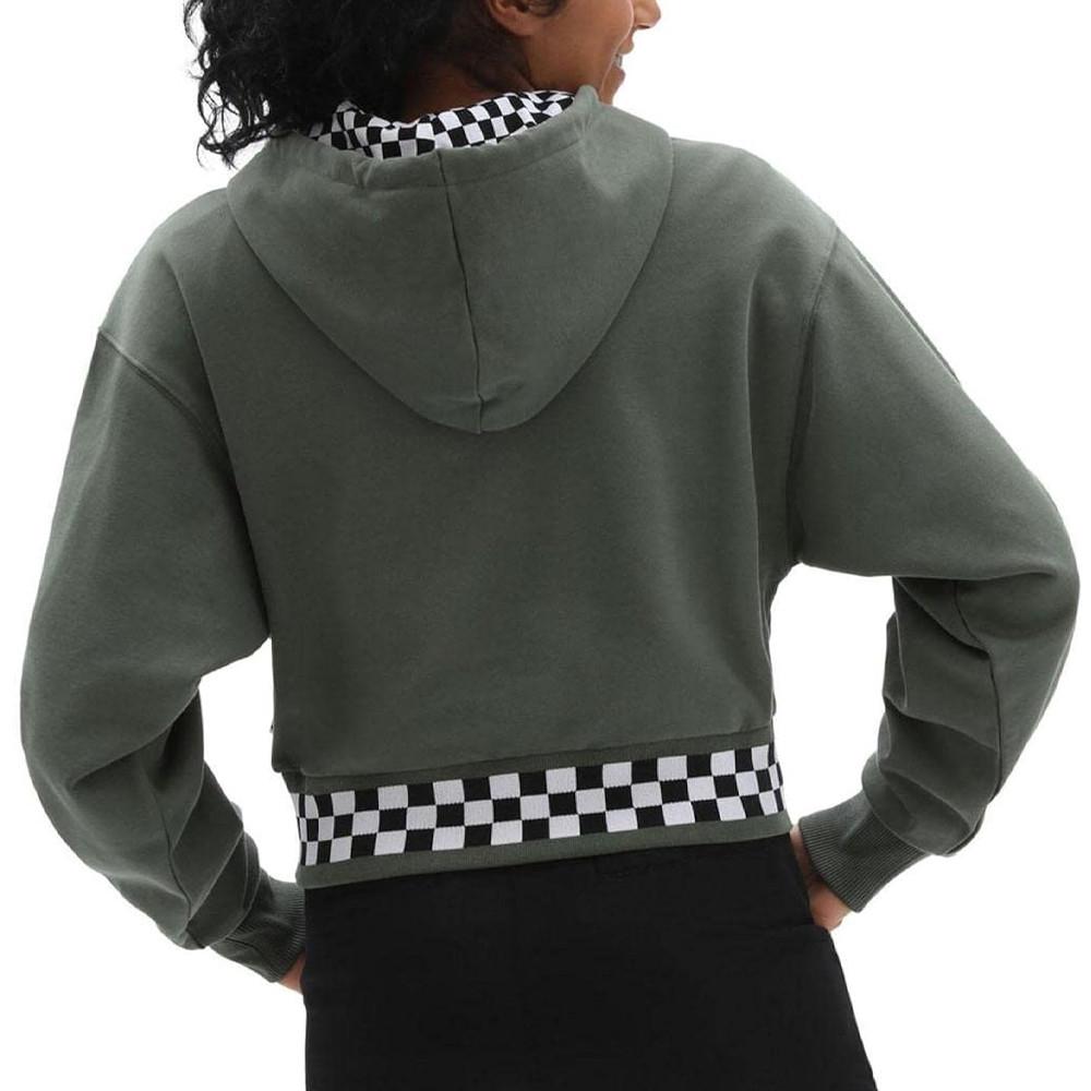 Sweat à capuche Kaki Femme Vans Boom Boom vue 2