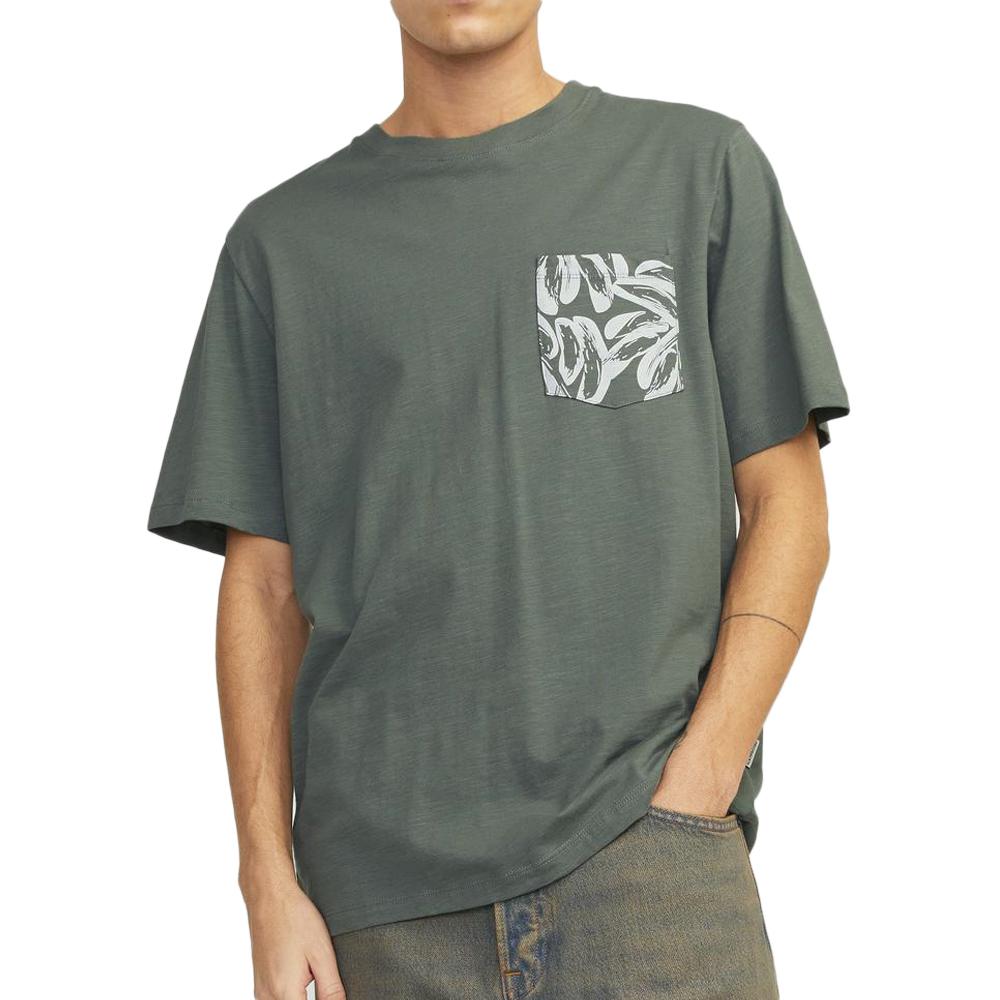T-shirt Vert Homme Jack & Jones 12250435 pas cher