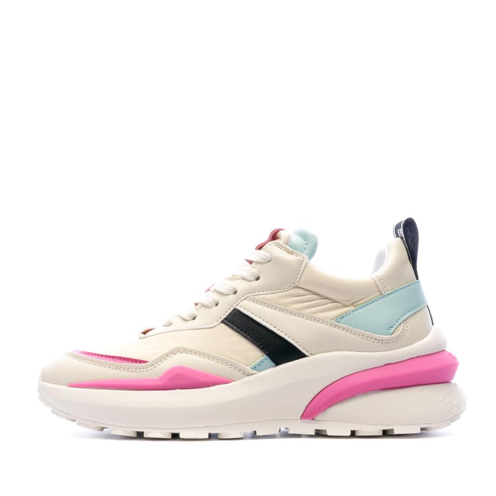 Baskets Beige/Rose/Bleu Femme Replay Athena pas cher