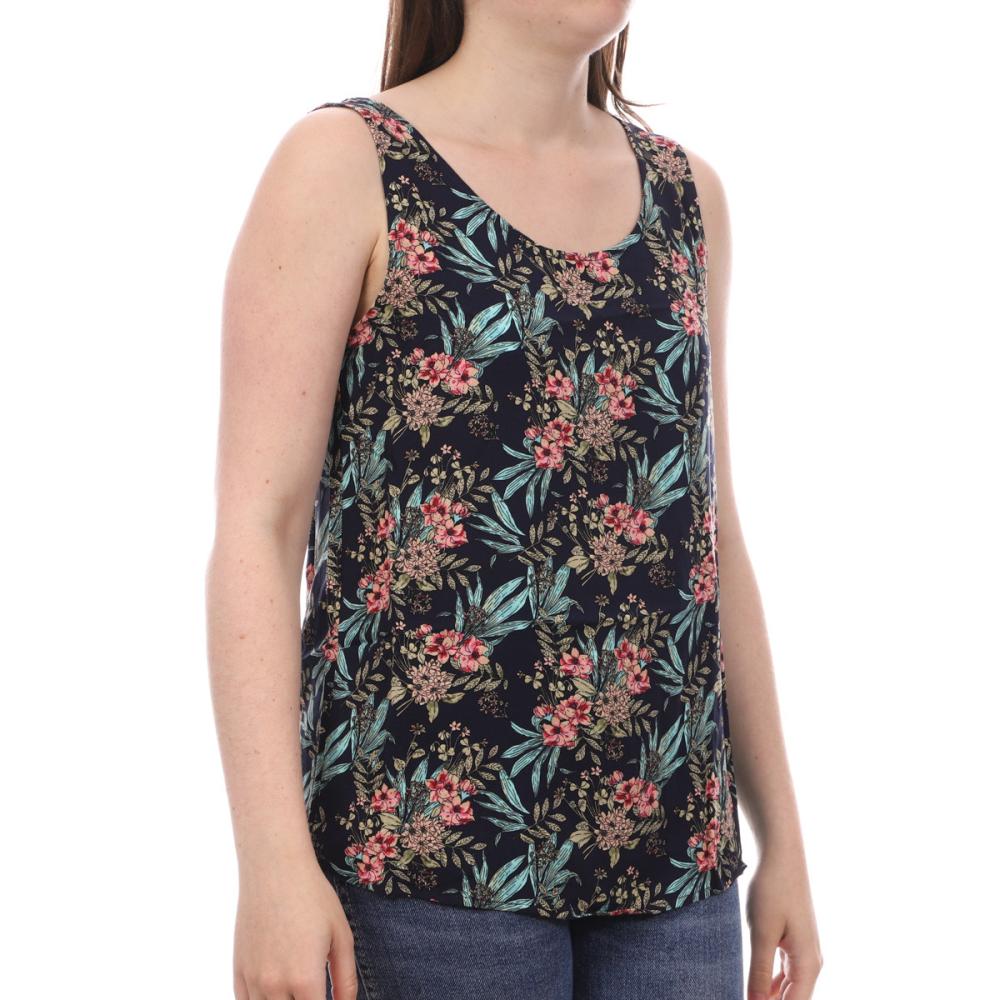 Top Marine à fleurs Femme Vero Moda Easy pas cher