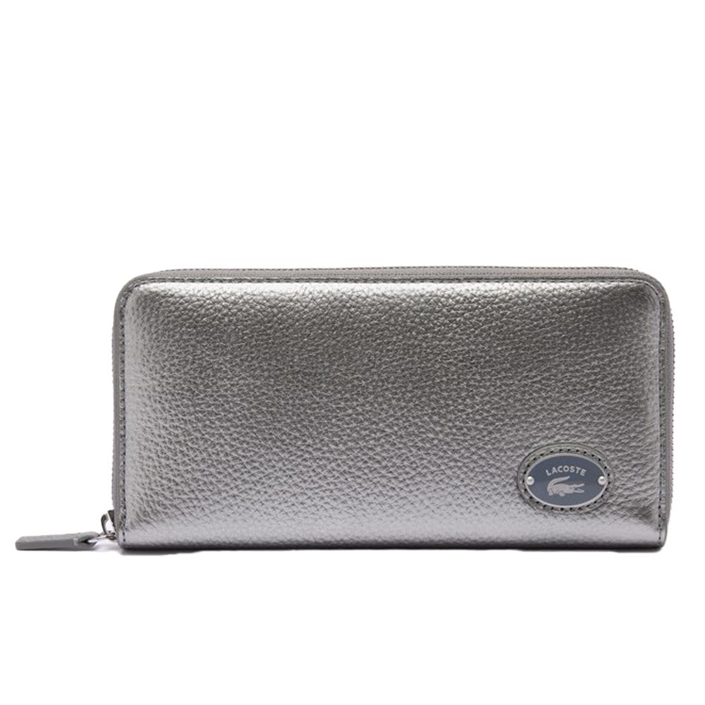 Portefeuille Argenté Femme Lacoste NF3937GZ pas cher