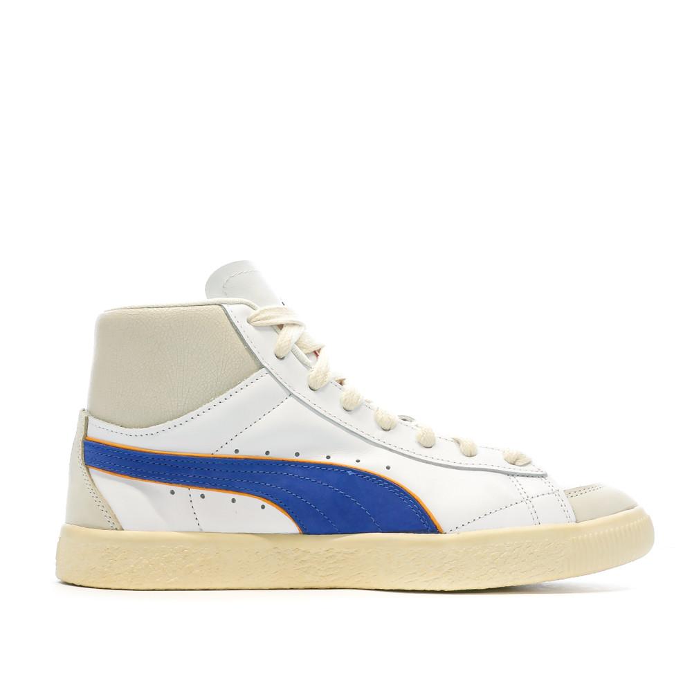 Baskets Blanches Homme Puma Clyde Mid vue 2