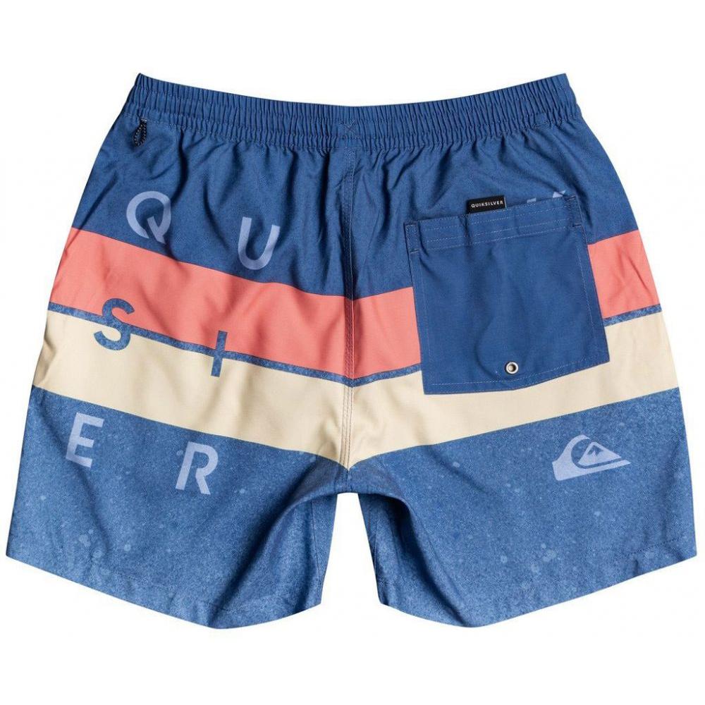 Short de bain Bleu Garçon Quiksilver Word Block 15 vue 2