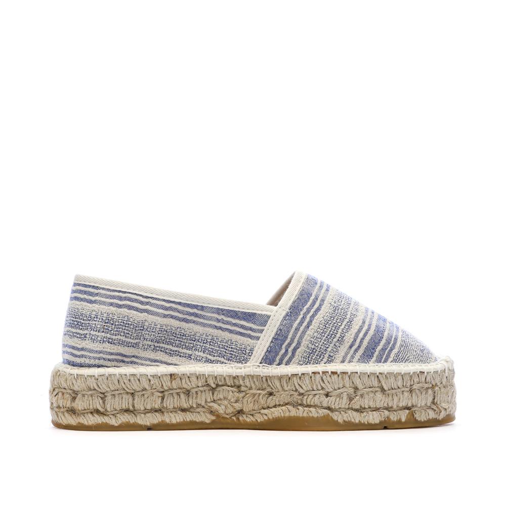 Espadrilles Blanches/Bleu Femme Pare Gabia Aduna vue 2