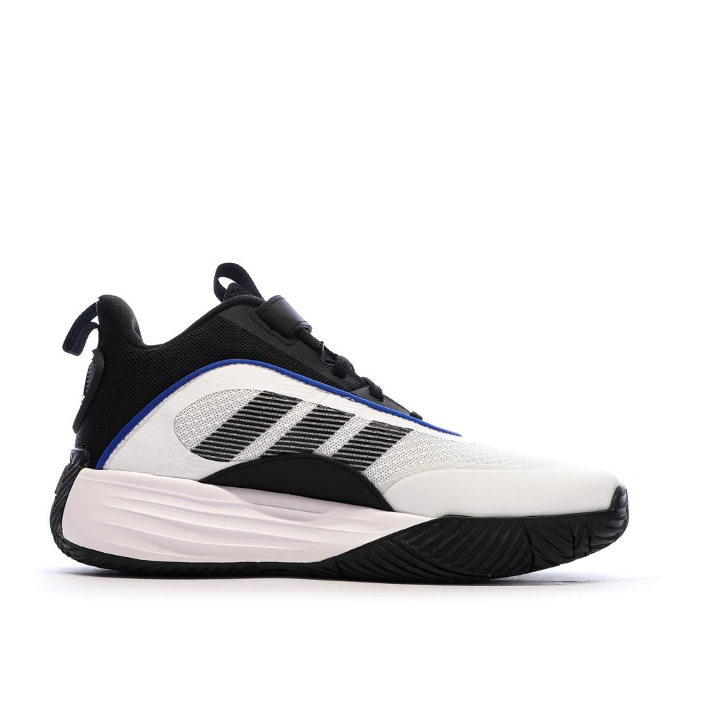 Chaussures de basketball Blanches/Noires Enfant Adidas Ownthegame vue 2