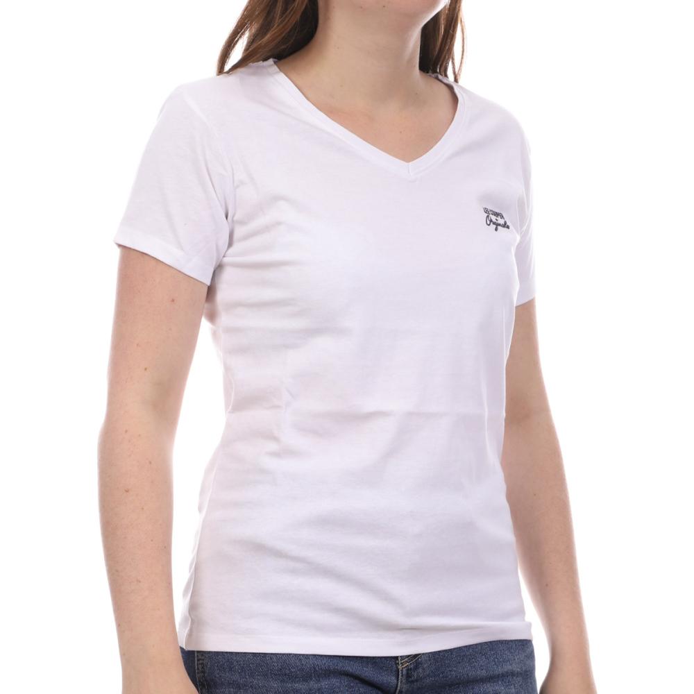 T-Shirt Blanc Femme Lee Cooper Oluva pas cher
