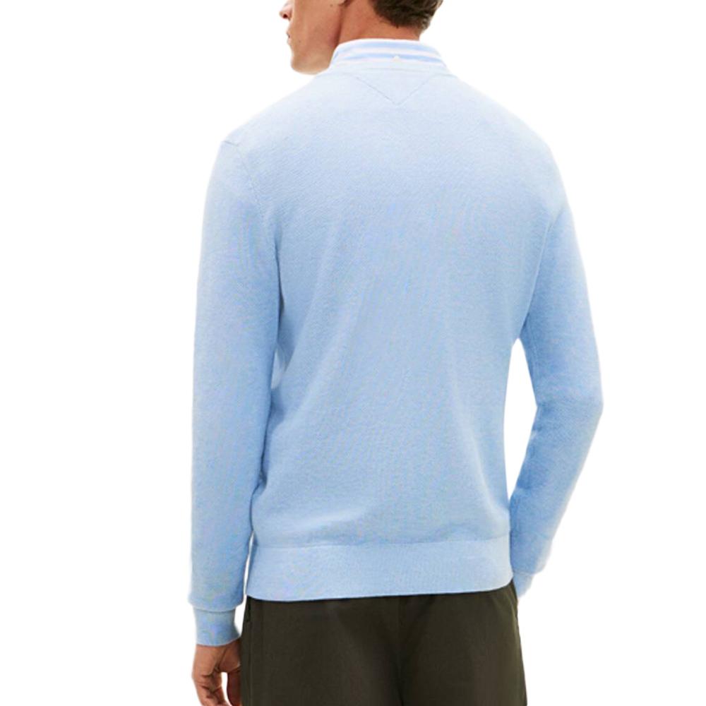 Pull Bleu pastel Homme Tommy Hilfiger Structure vue 2