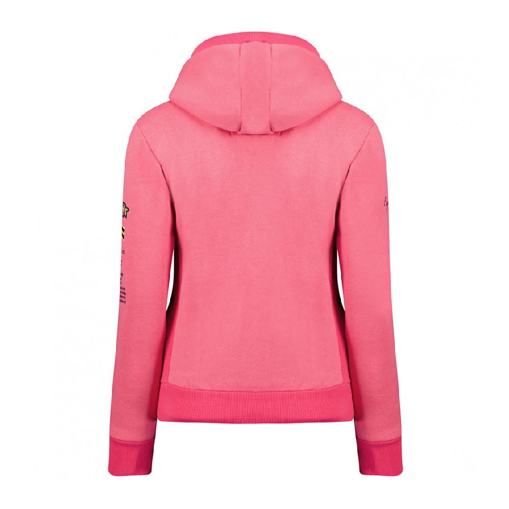 Sweat à capuche Rose Fluo Femme Geographical Norway Gymclass vue 2