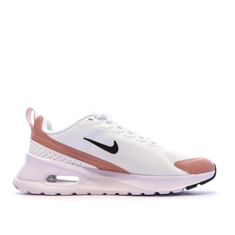 Baskets Blanches/Roses Femme Nike Air Max Nuaxis vue 2