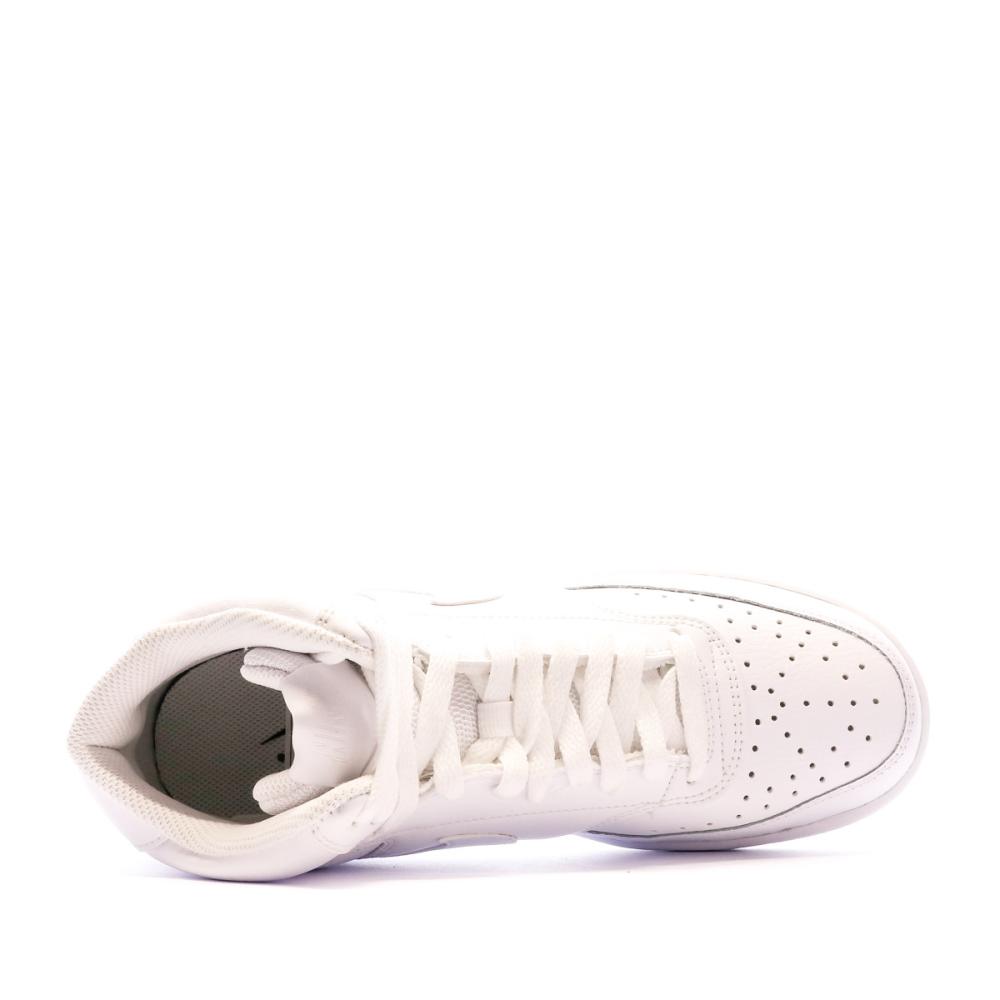 Basketts Blanches Femme Nike Court Vision Mid vue 4