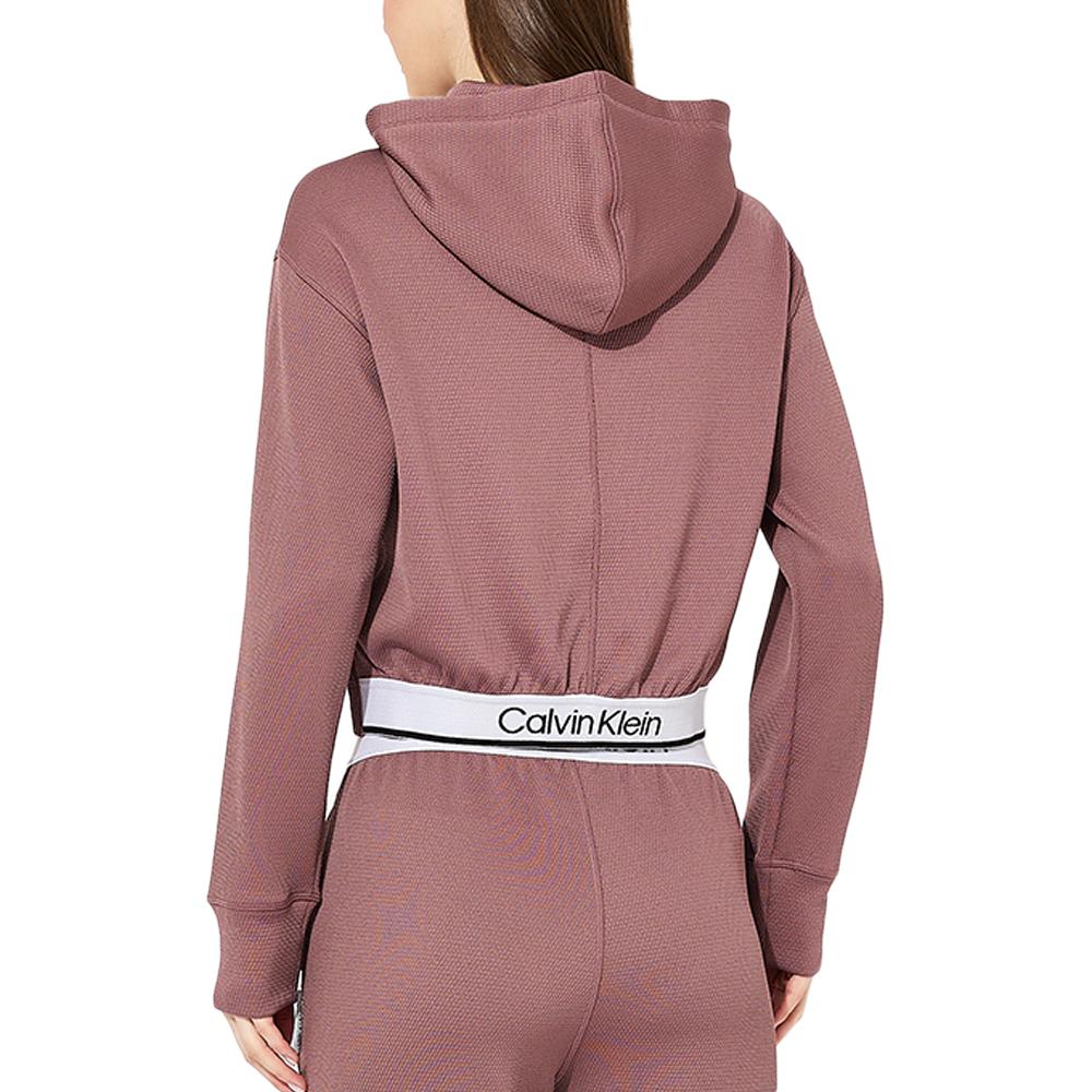 Sweat Zippé Mauve Femme Calvin Klei Full vue 2