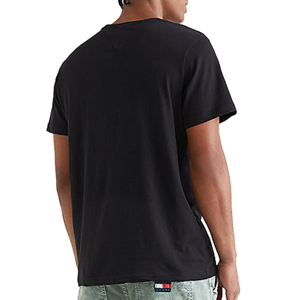 T-shirt Noir Homme Tommy Jeans Corp Logo vue 2