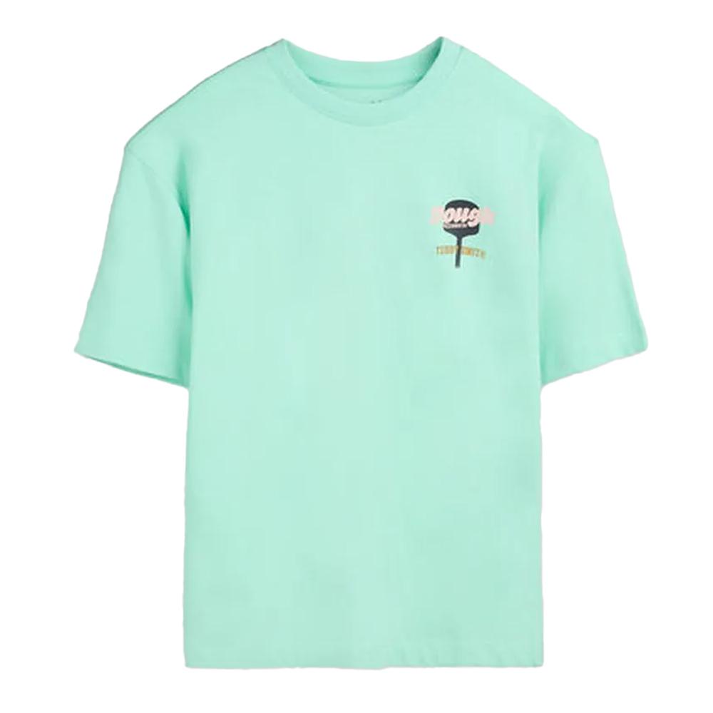 T-Shirt Vert Menthe Garçon Teddy Smith Bis pas cher