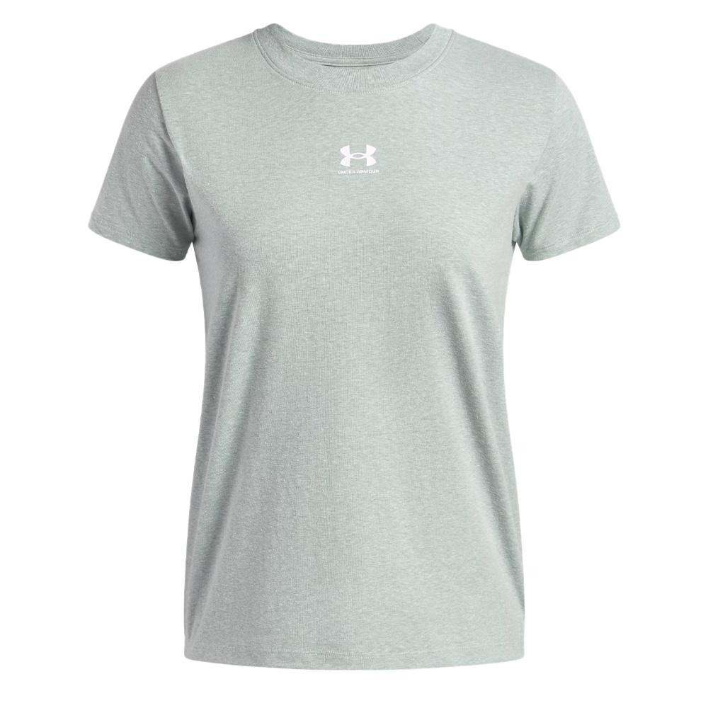 Camiseta Under Armour Off Campus Verde Claro, Mujer ver 3