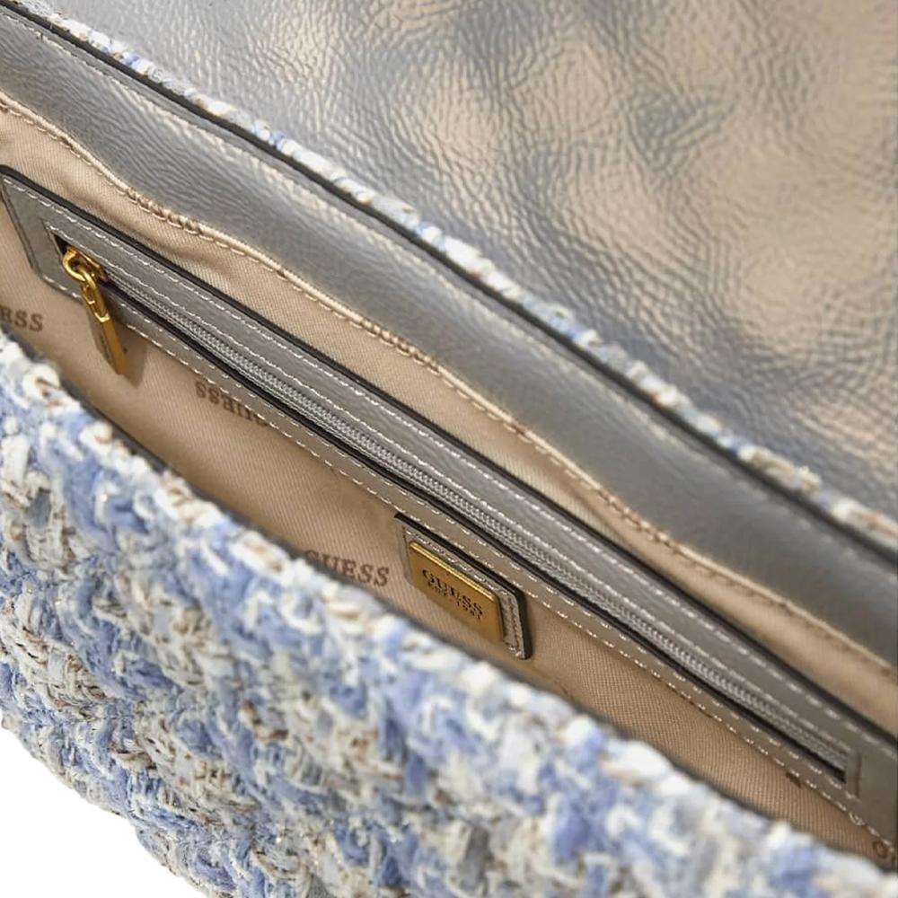 Sac Bandoulière Blanc/Bleu Guess Xbody Flap vue 3