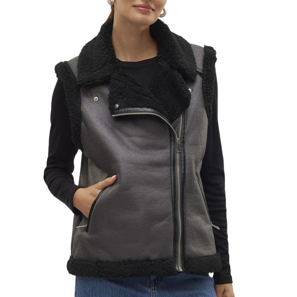 Veste Sans Manches Noire Femme Vero Moda Waistcoat pas cher