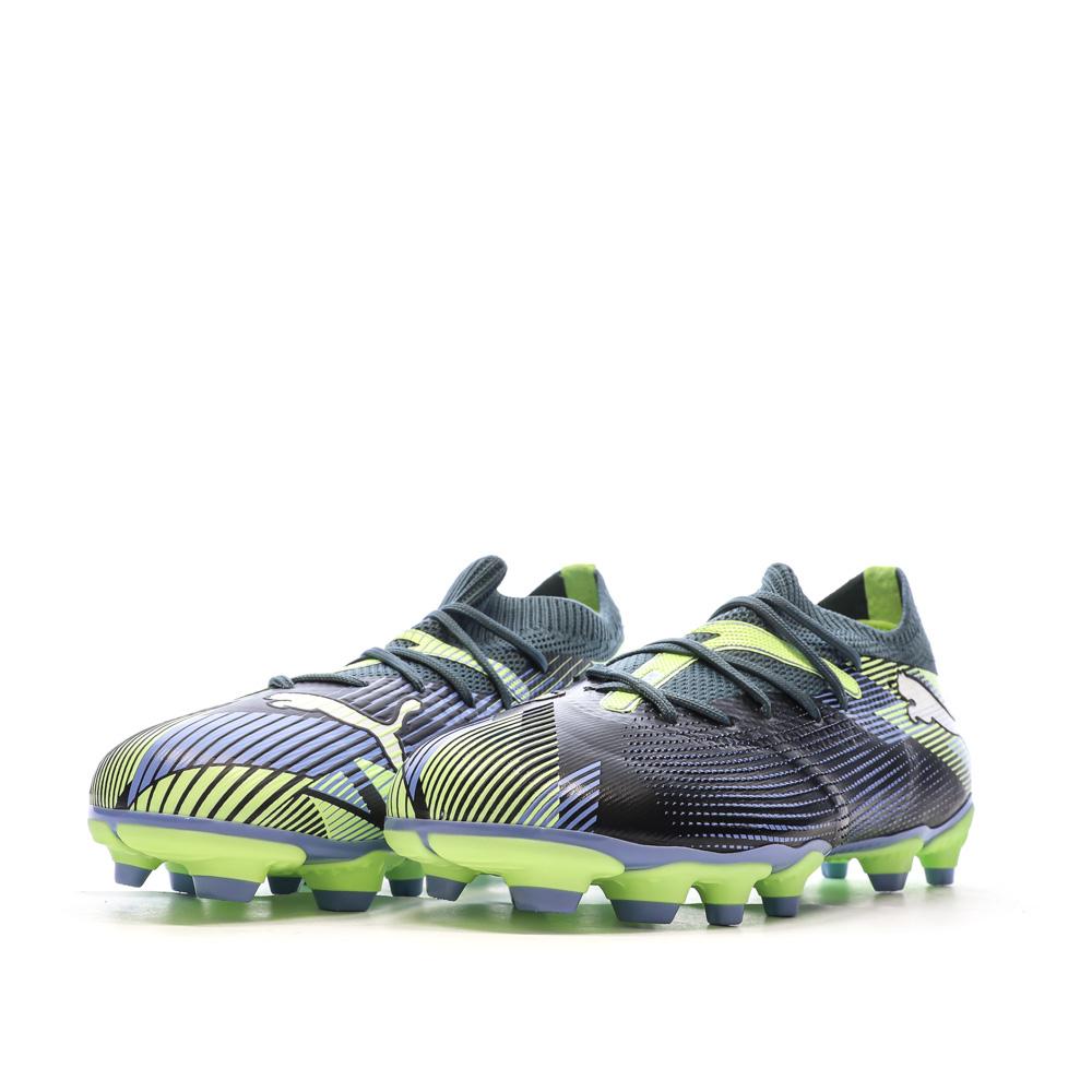 Chaussures football Marine/Vert Garçon Puma Future 7 Match vue 6