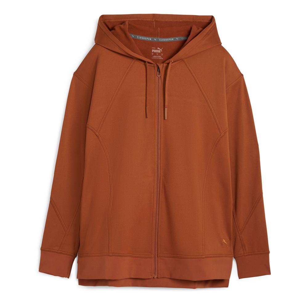 Sweat à Capuche Zippé Marron Femme Puma Train pas cher