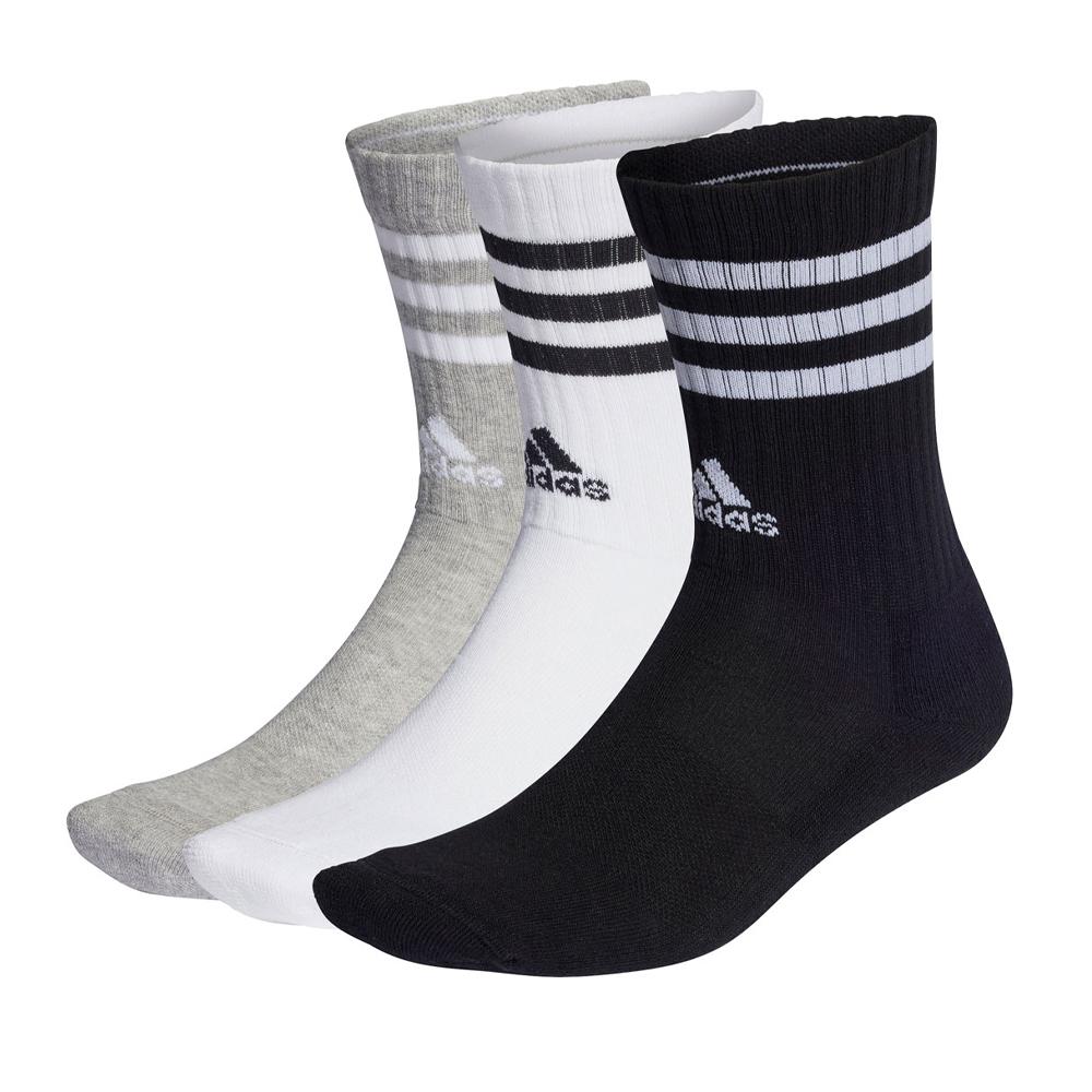 x3 Chaussettes Noires/Grises/Blanches Homme Adidas IC1323 pas cher
