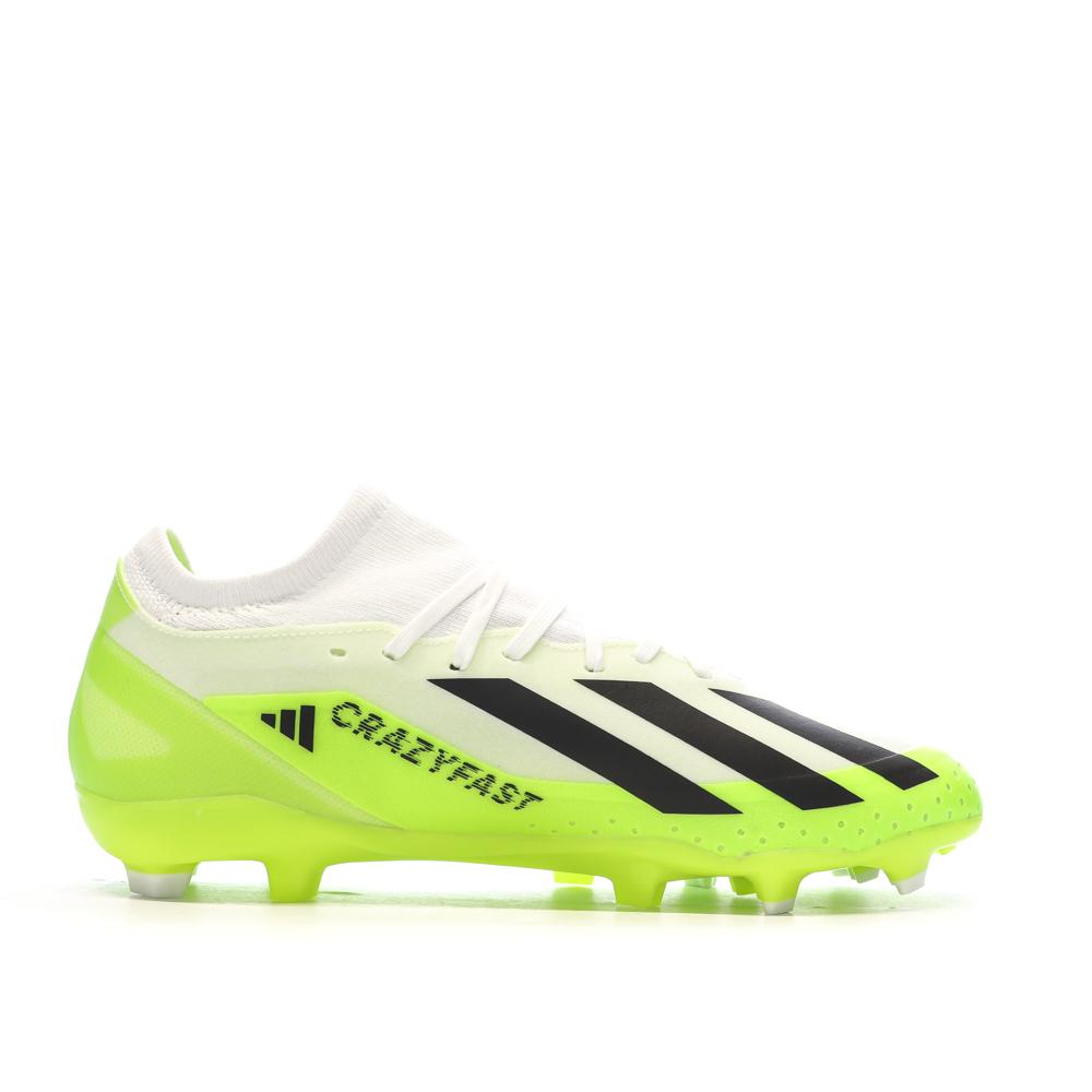 Chaussures de football Jaune/Blanc/Noir Homme Adidas X Crazyfast vue 2