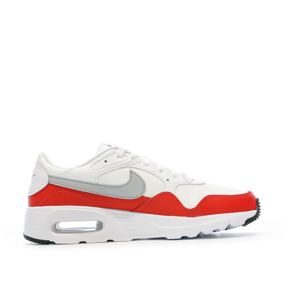 Baskets Blanches/Rouge Homme Nike Air Max vue 2