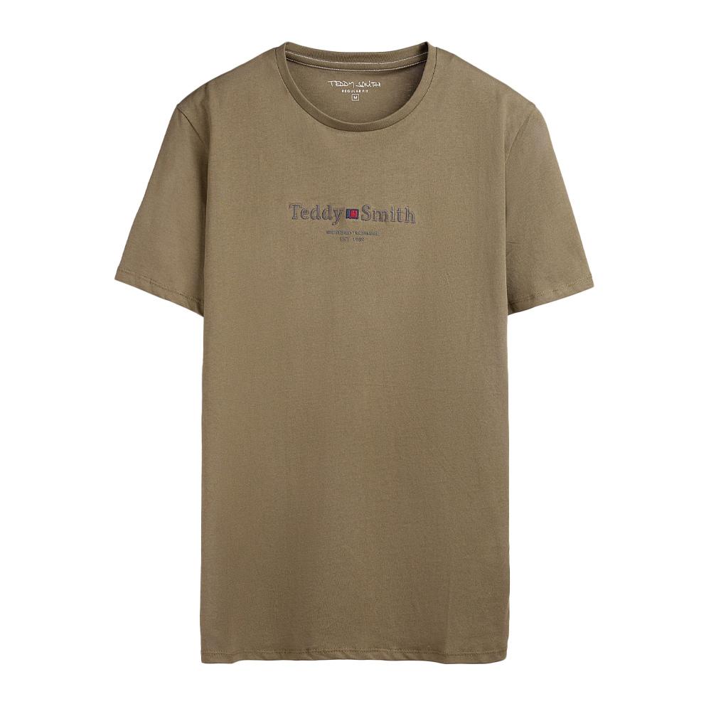 T-shirt Kaki Clair Homme Teddy Smith 11017024D0 pas cher