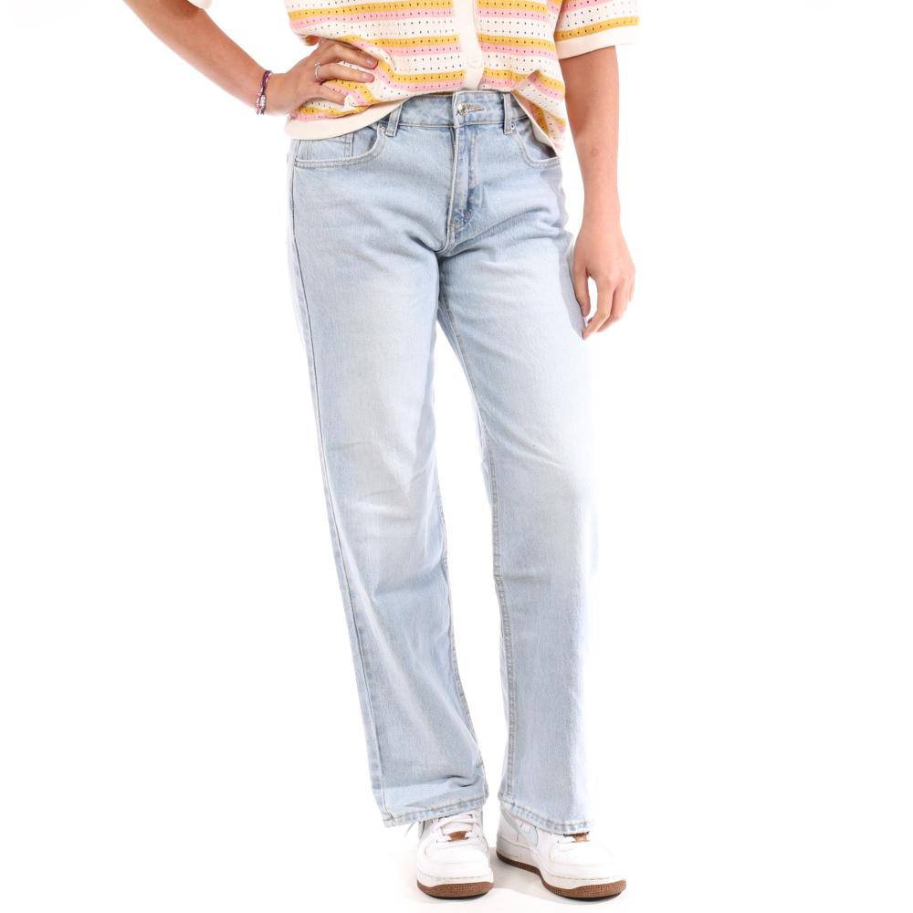 Jean Droit Bleu Clair Femme Monday Premium 109 pas cher