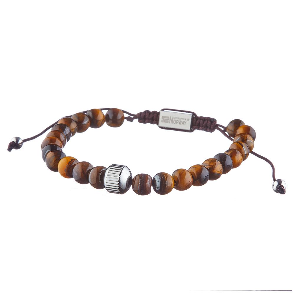 Bracelet Perles Marron Homme Geographical Norway 315048 pas cher