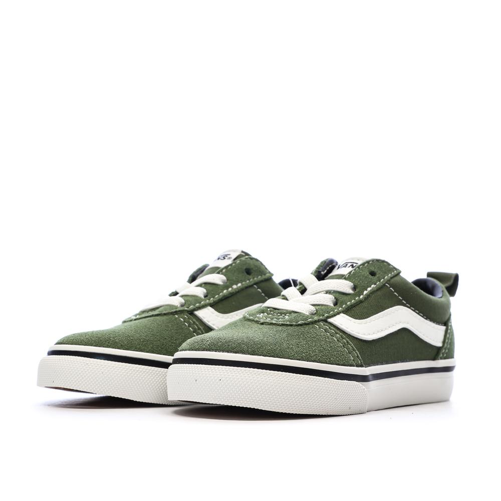 Baskets Verte Garçon Vans Ward Slip-on Suede vue 6