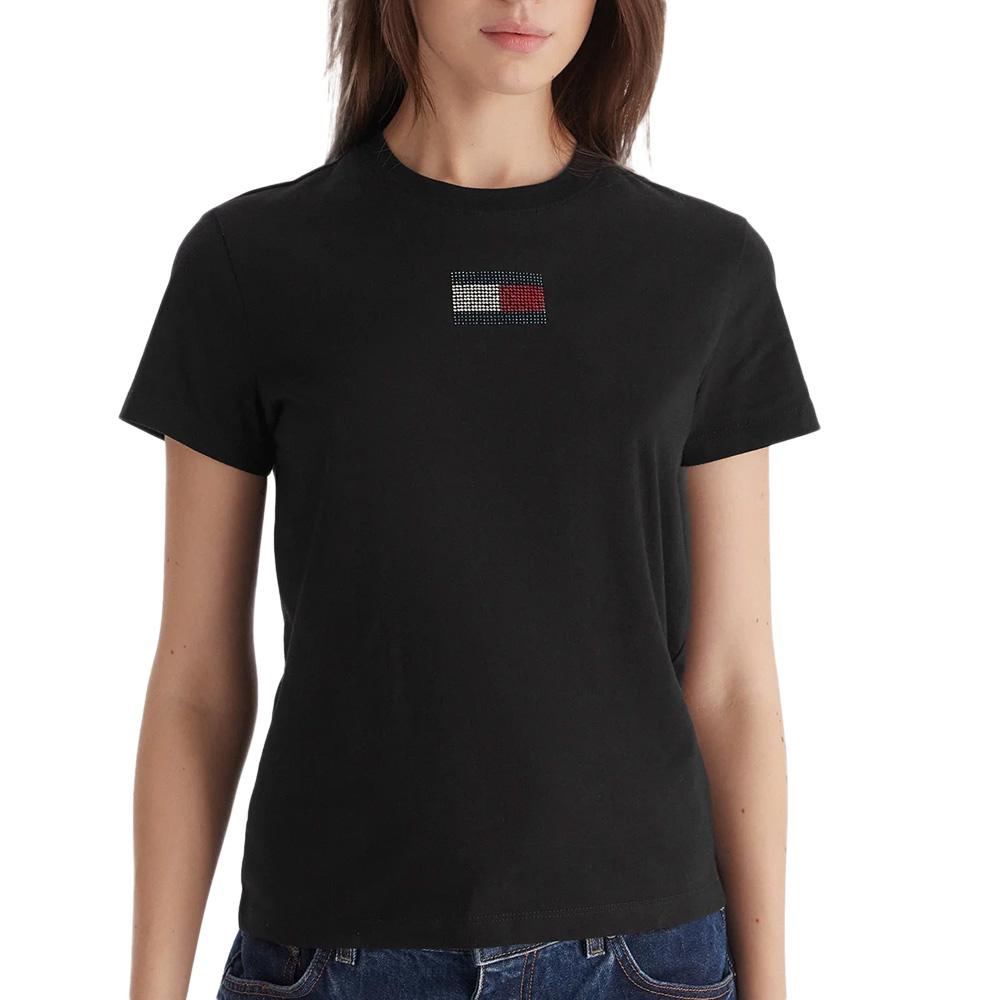 T-Shirt Noir Femme Tommy Hilfiger DW0DW21965 pas cher