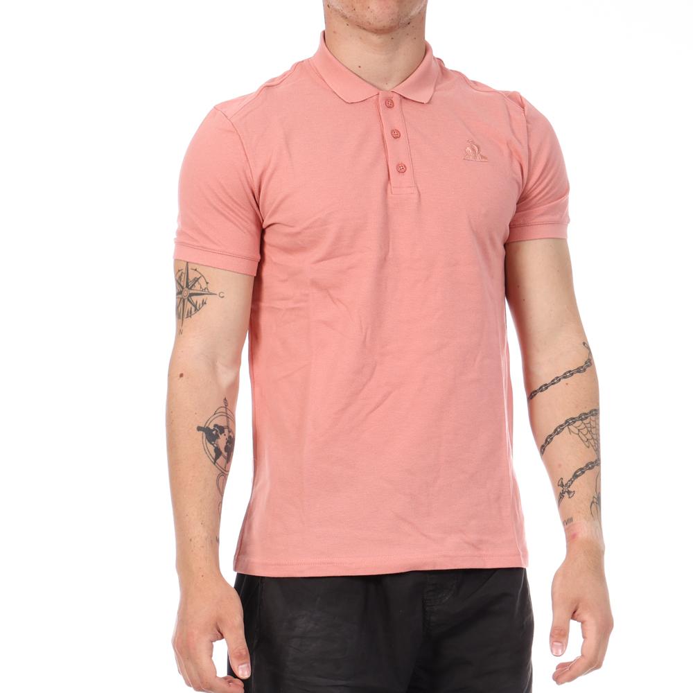 Polo Pink Man Le Coq Sportif Rosette affordable