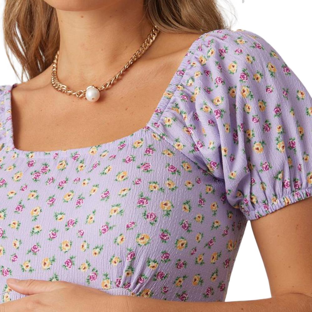 Robe de Grossesse Lila Femme Mamalicious Bloom vue 3