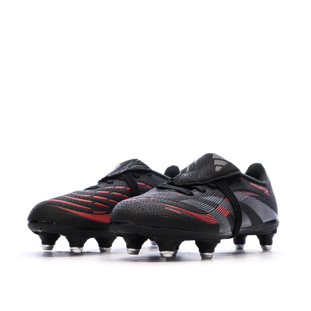 Zapatillas de fútbol negras para niños Adidas Predator League FT SG ver 6