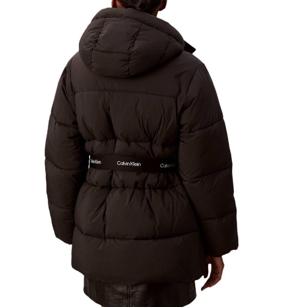 Doudoune Noire Femme Calvin Klein Jeans Belted vue 2