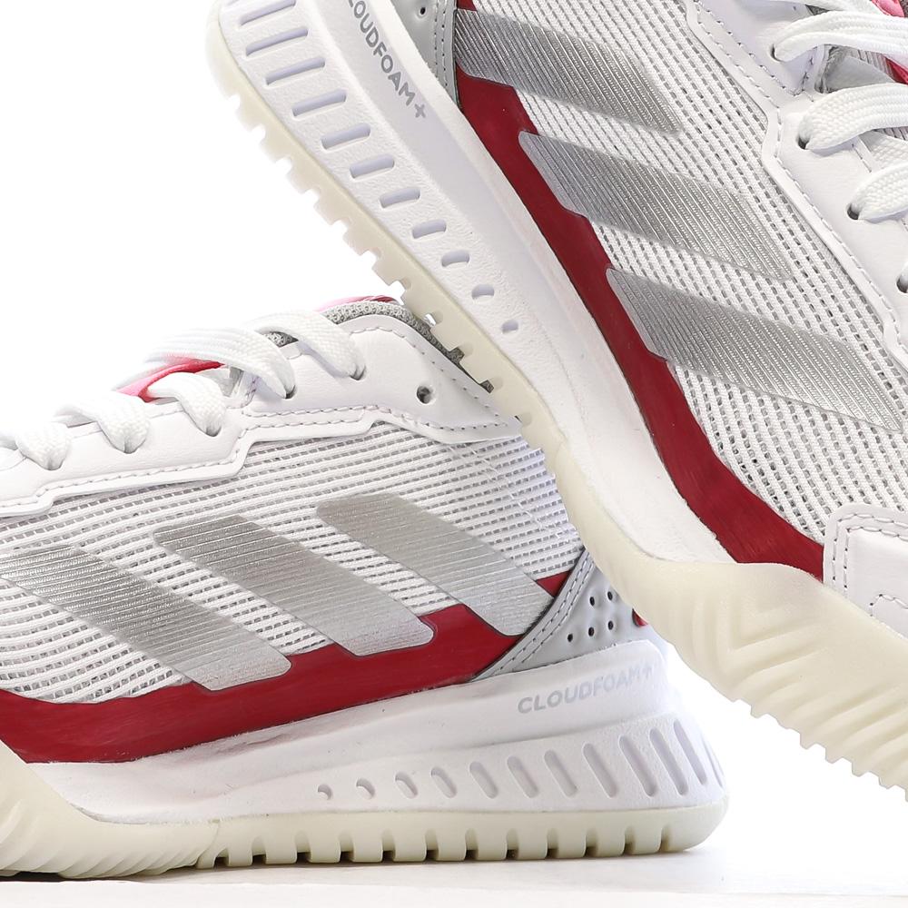 Chaussures de Padel Blanc/Rouge Femme Adidas Courtquick vue 7