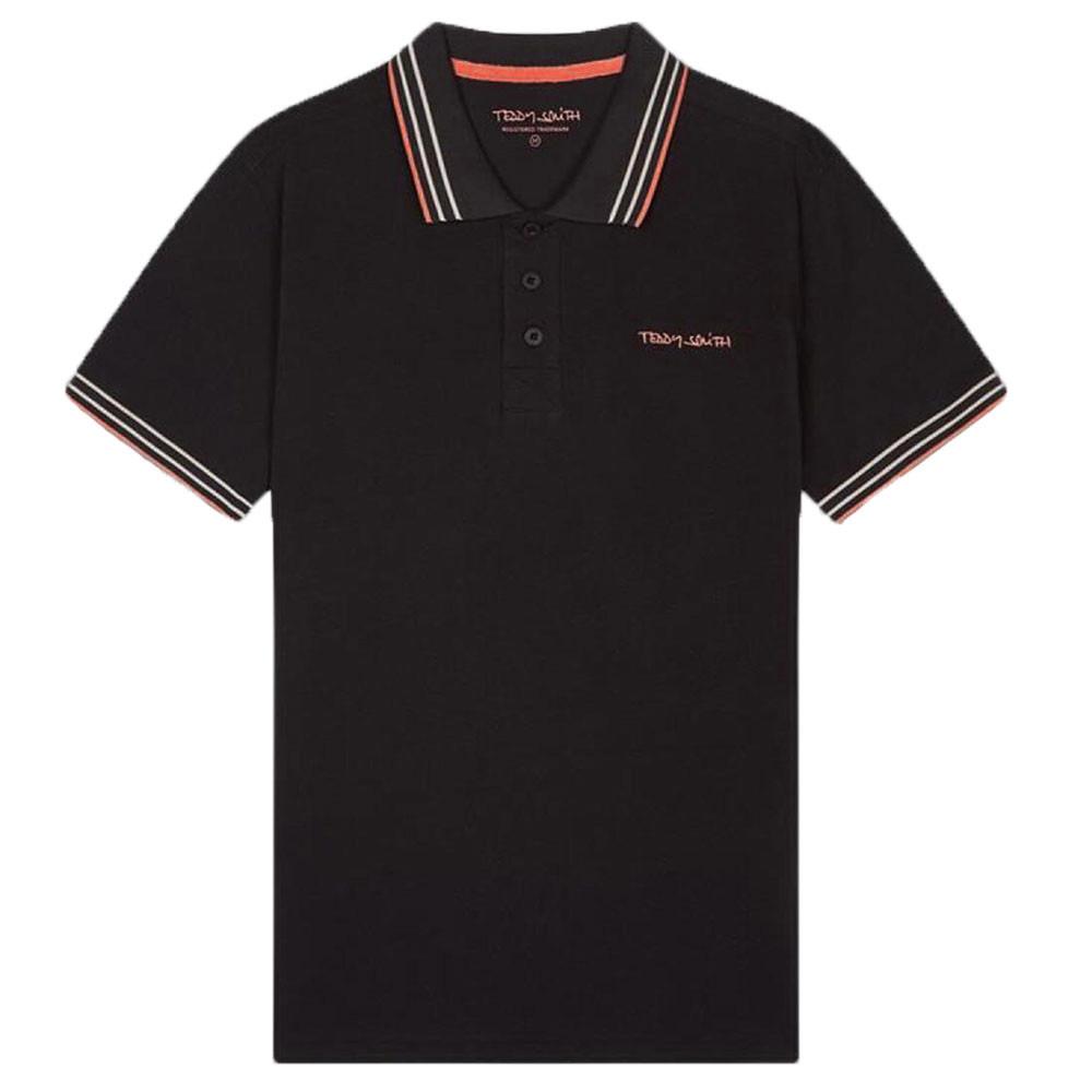 Polo Noir/Rouge Homme Teddy Smith Pasian pas cher