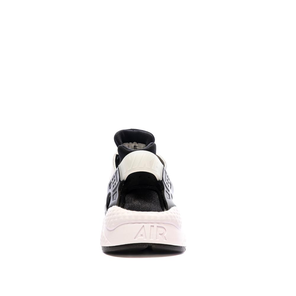 Baskets Blanche/Noir Femme Nike Huarache vue 3