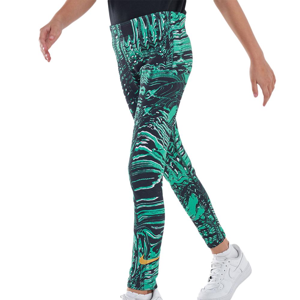 Legging Noir/Vert Fille Nike Aop pas cher