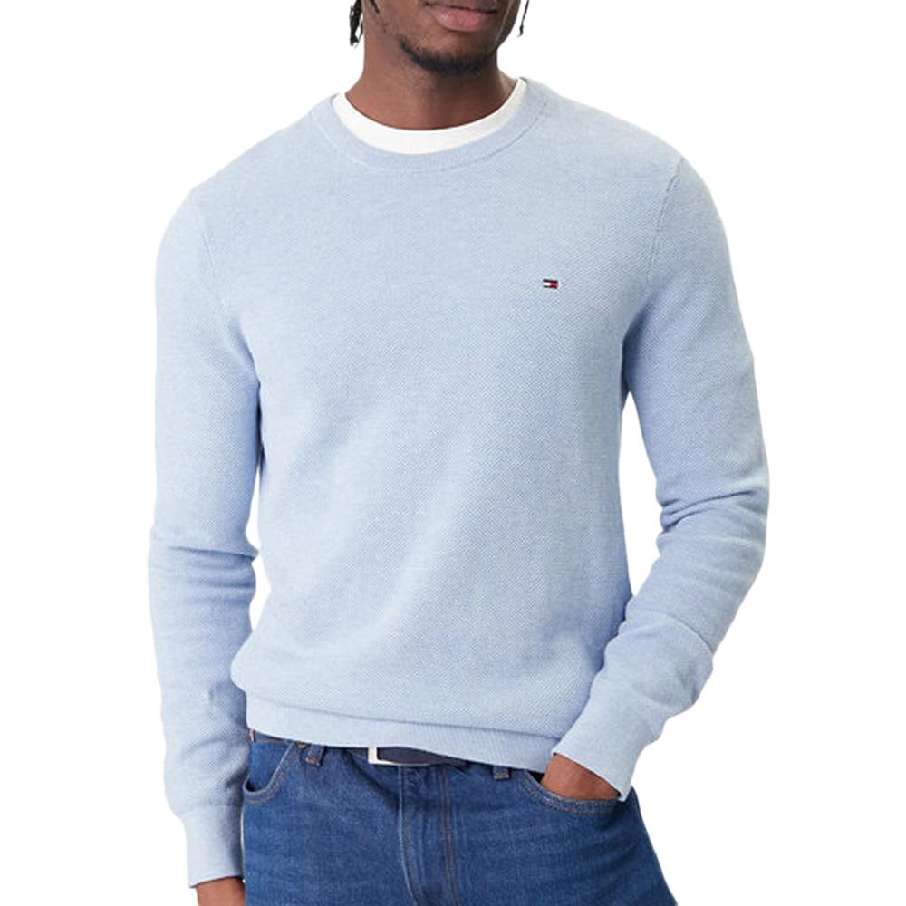 Sweat Bleu Homme Tommy Hilfiger Structure pas cher