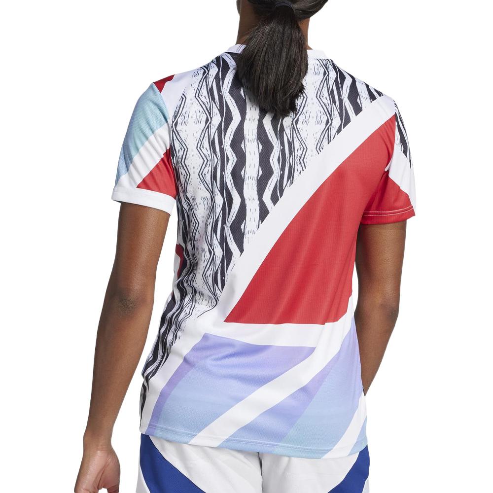 Camiseta Prematch Arsenal Mujer Multicolor Adidas Preshi 24/25 ver 2