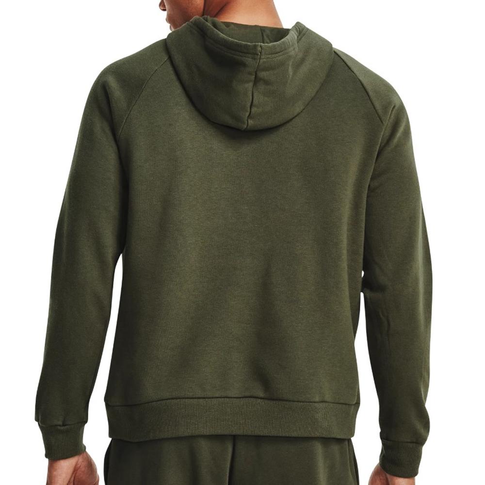 Sweat Capuche Kaki Homme Under Armour Rival Fleece Logo vue 2
