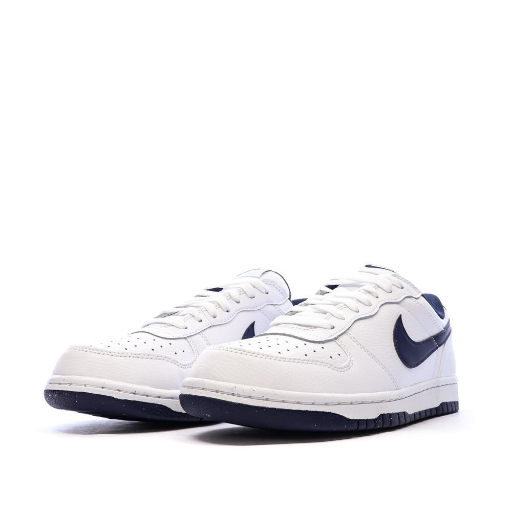 Baskets Blanches/Marines Homme Nike Big Nike Low vue 7
